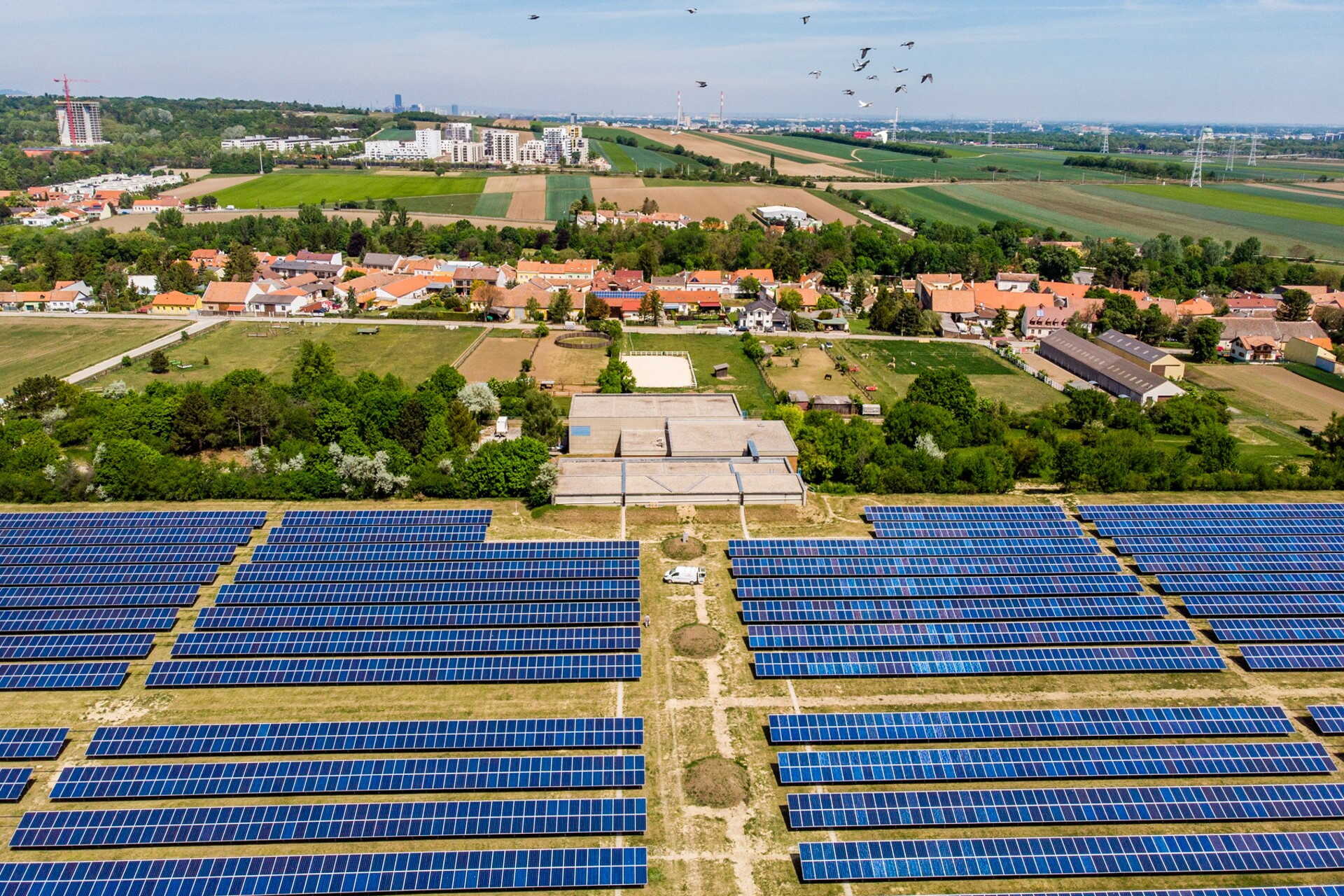 Napelempark a 10. kerületi Unterlaa-ban.