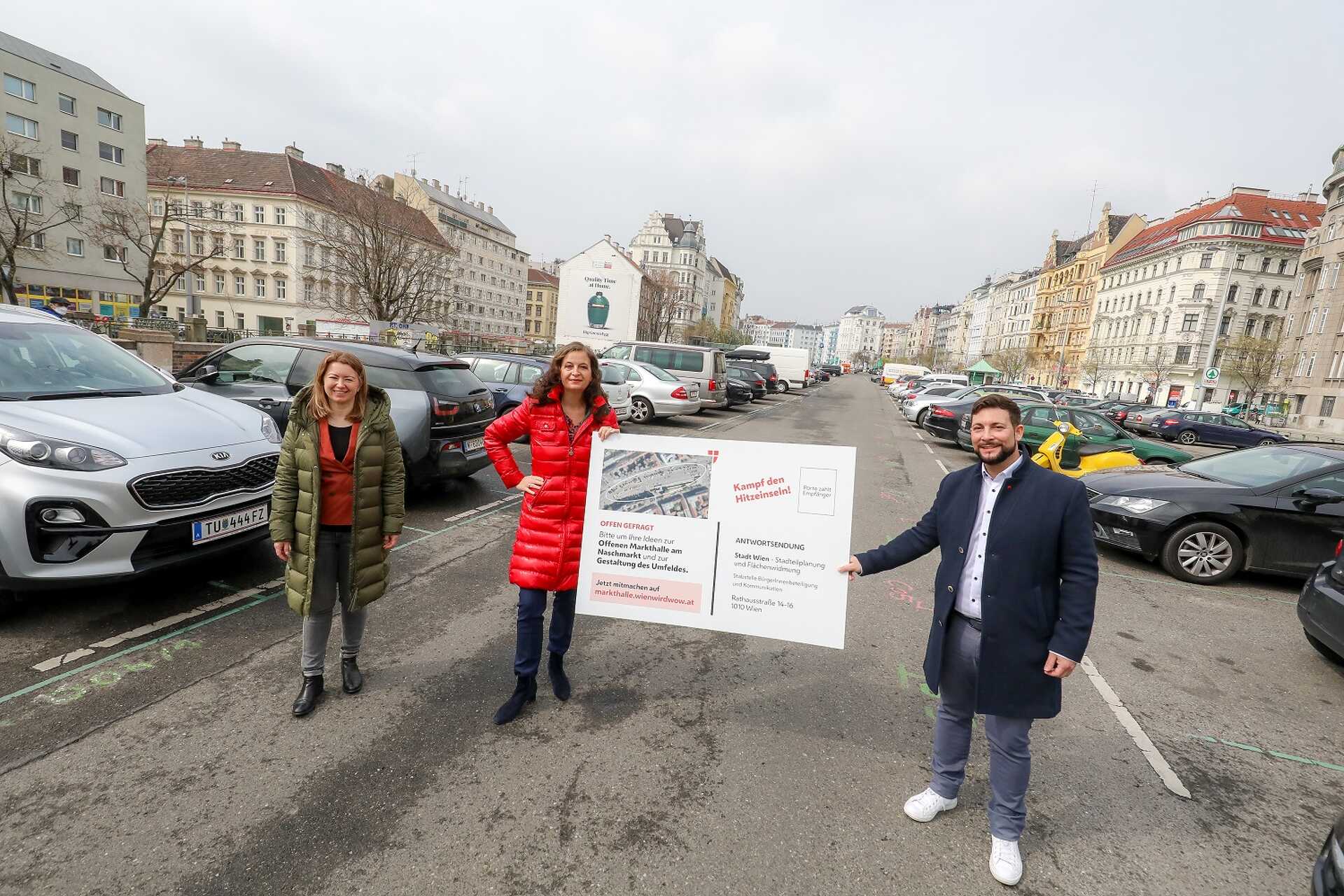A bécsi Naschmarktnál található óriási parkoló helyén hamarosan zöld oázis lesz