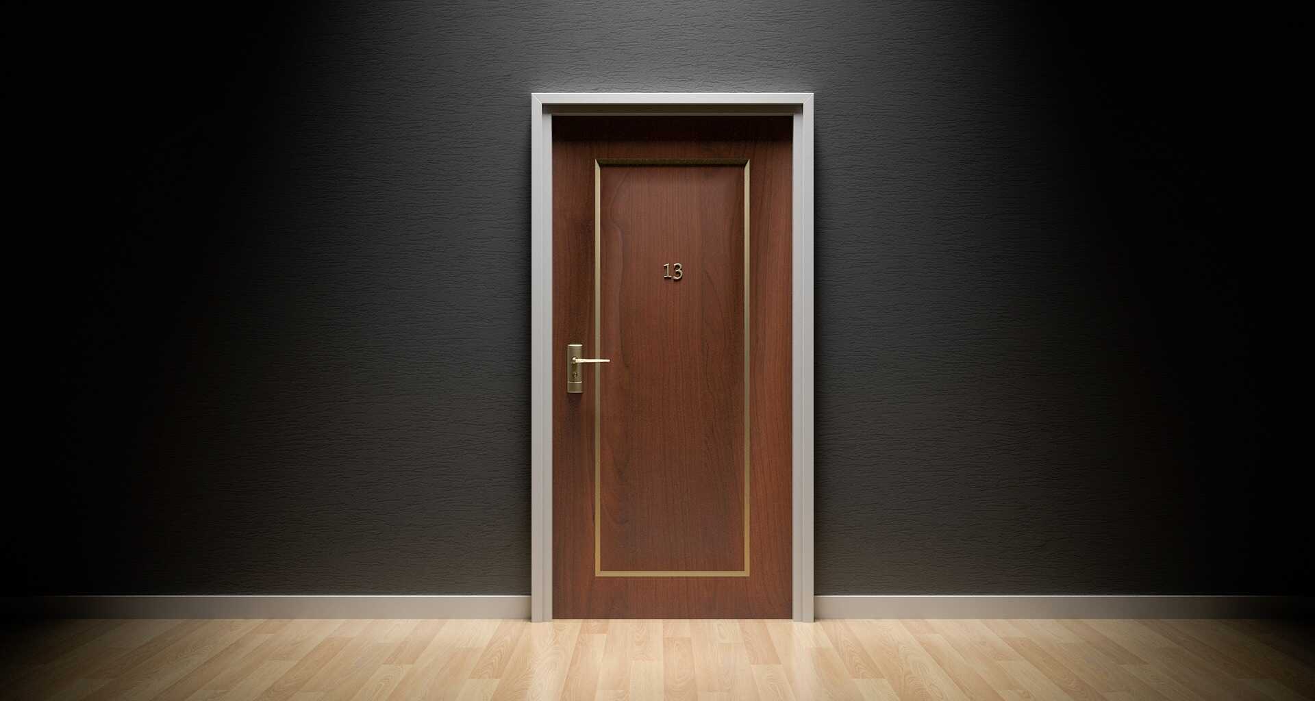 szállodai szoba, ajtó, 13